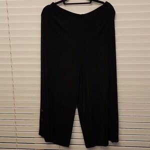 Chico's Travelers Black Wide Leg Pant Sz Chico 2 Short US L